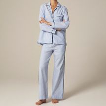 J.Crew Classic Pajama Pant Set in End-on-End Cotton