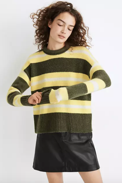 Madewell Striped Fulton Pullover Sweater