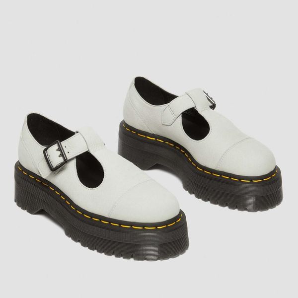 Dr. Martens Bethan Tumbled Nubuck Leather Platform Mary Jane Shoes