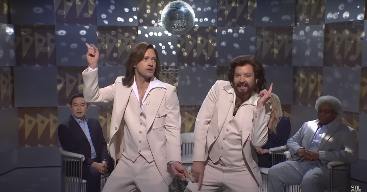 Jimmy Fallon Justin Timberlake Revive Barry Gibb Talk Show