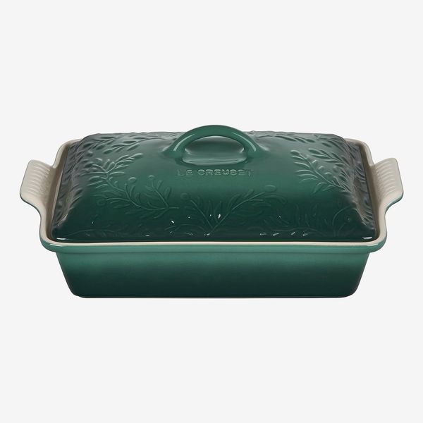 Le Creuset Olive Branch Collection Stoneware Heritage Covered Rectangular Casserole