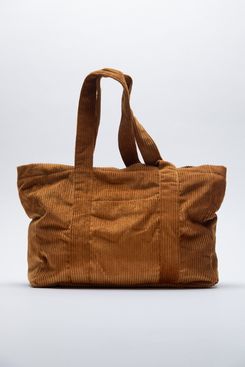 Zara Corduroy Shopper Bag
