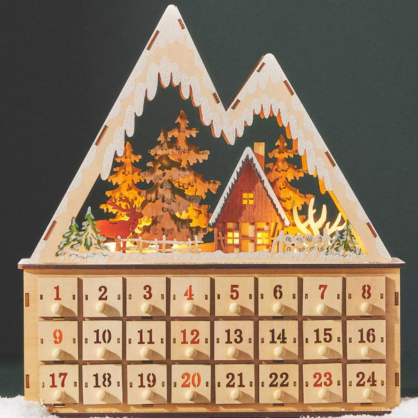 Anthropologie Ethel Wooden Advent Calendar