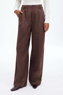 Madewell the Harlow Wide-Leg Pant in Drapey Twill