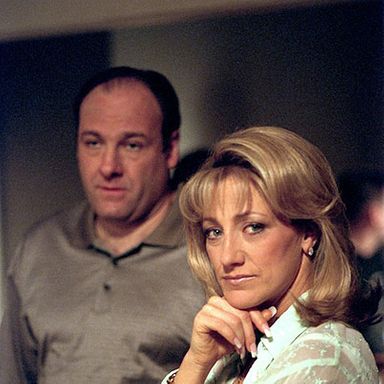 James Gandolfini and Edie Falco in The Sopranos.