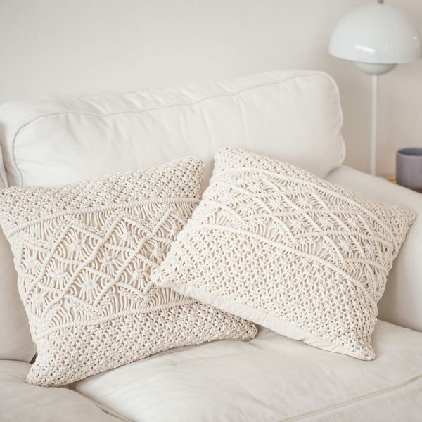 Dahey Throw Pillow Cover Macramé Pillow Case Decorative Cushion Cover