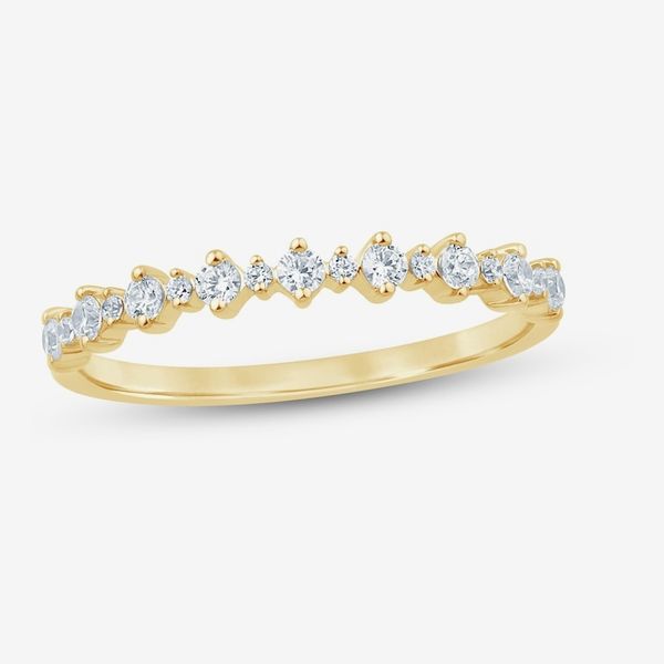 Kay Now + Forever Lab-Grown Diamonds Alternating Stackable Anniversary Ring 1/4 ct tw 14K Yellow Gold