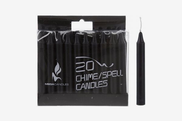 Mega Candles Unscented Black Mini Taper Spell Candles, 4-Inches (Set of 20)