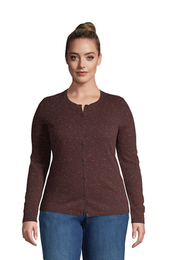 Lands' End Women's Plus Size Cashmere Cardigan Sweater