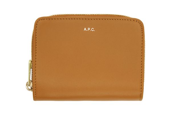 A.P.C. Tan Compact Zipped Wallet