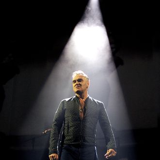 Singer Morrissey performs at The Staples Center on March 1, 2013 in Los Angeles, California. 