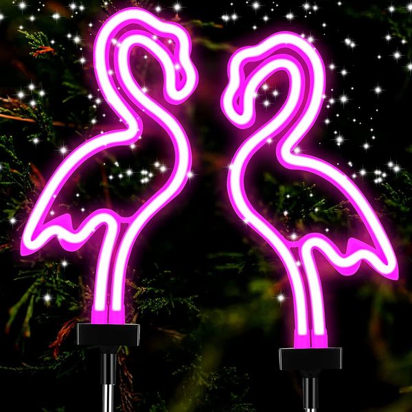 Hortson Outdoor Flamingo Neon Light (Pack of 2)