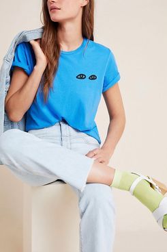 Clare V. for Anthropologie Les Yeux Graphic Tee