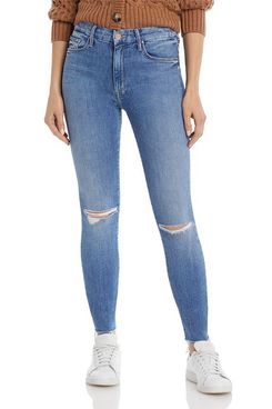 Mother High-Waist Looker Skinny Ankle Jeans