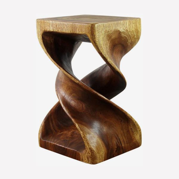 Haussmann Wood Double Twist Stool Table