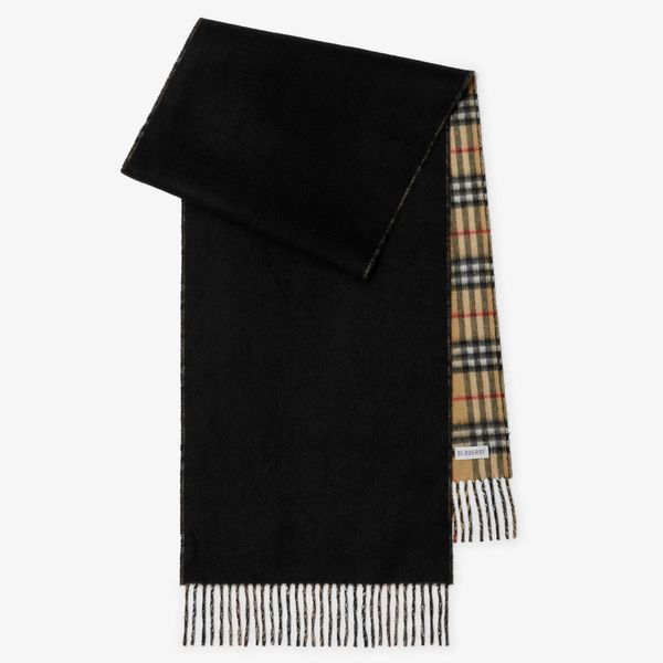 Burberry Reversible Check Cashmere Scarf