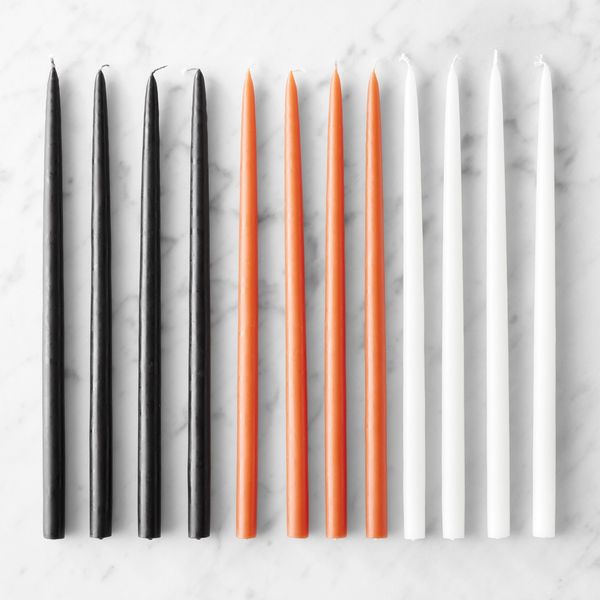 Williams Sonoma 10” Halloween Tiny Taper Candles, Set of 12