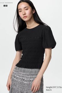 Uniqlo x Cecilie Bahnsen Shirring Volume Sleeve T-Shirt