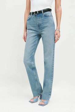 Reformation Cynthia High-Rise Straight Long Jeans