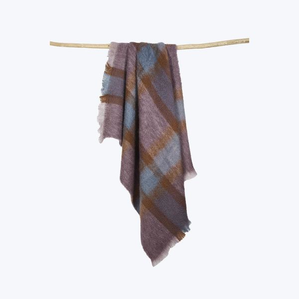 abcDNA Mohair Buffalo Check Throw