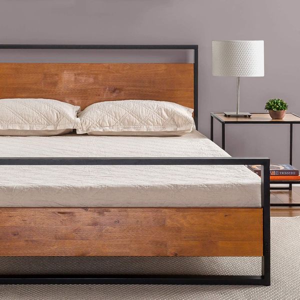 Zinus Suzanne Metal and Wood Platform Bed, Full