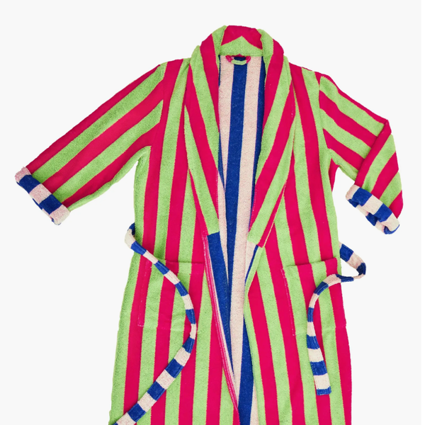 Dusen Dusen Stripe Terry Bathrobe