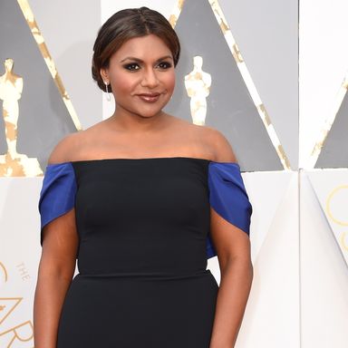 Mindy Kaling 
Dress by Elizabeth Kennedy.