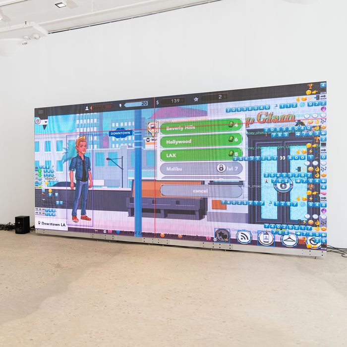 Cory Arcangel's /roʊˈdeɪoʊ/ Let’s Play: HOLLYWOOD at Greene Naftali.