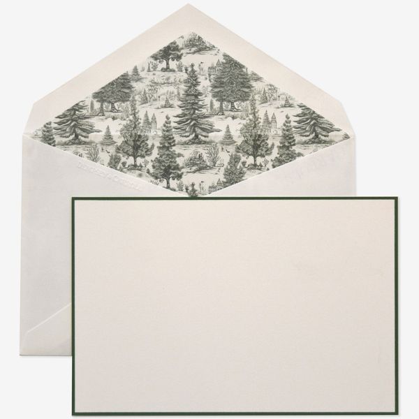 Dempsey & Carroll Holiday Toile - Evergreen Stationery Set