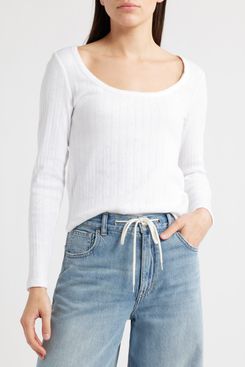 Madewell Long Sleeve Pointelle T-Shirt