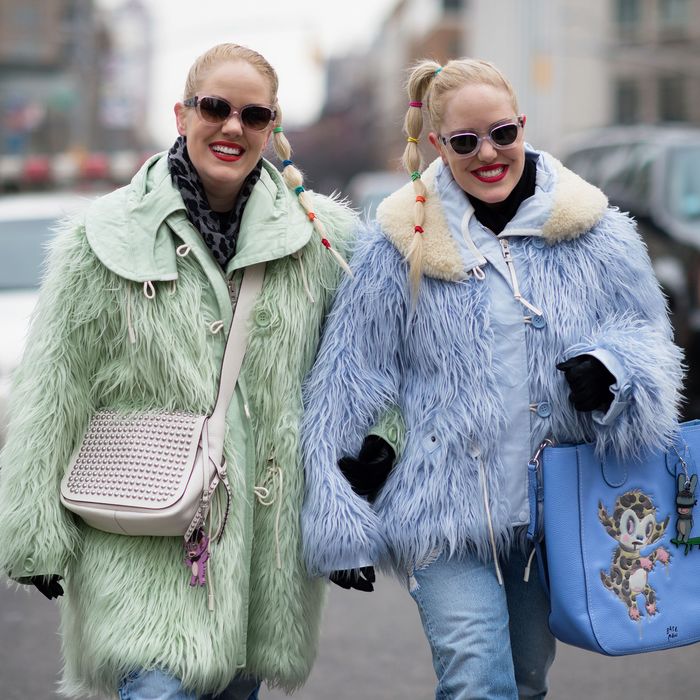 Samantha and Caillianne Beckerman enjoying New York Fashion Week.