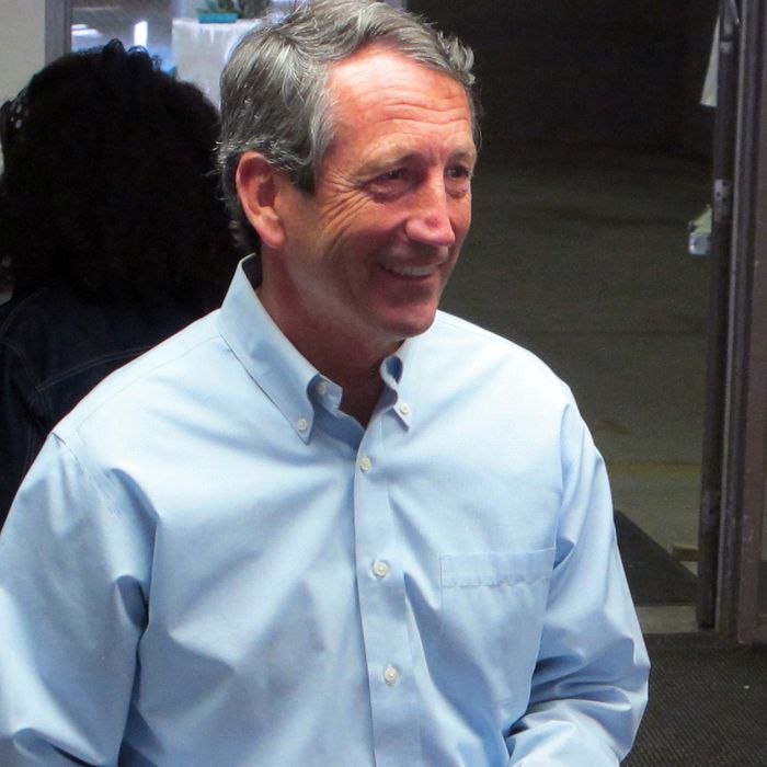 Former South Carolina Gov. Mark Sanford leaves the voting booth after voting at his precinct in Charleston, S.C., on Tuesday, April 2, 2013. Sanford is facing former Charleston County councilman Curtis Bostic in the Republican runoff for South Carolina's vacant 1st District congressional seat. (AP Photo/Bruce Smith)