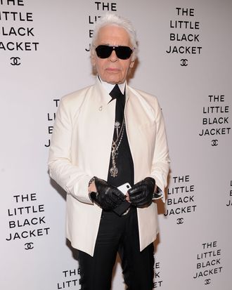 Karl Lagerfeld attends Chanel's:The Little Black Jacket Event at Swiss Institute on June 6, 2012 in New York City.