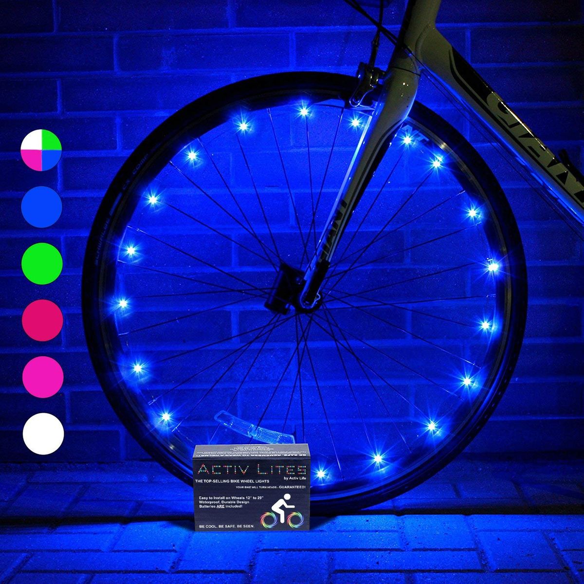 2-Bike LED Cycling Wheel Spoke Wire Safety  LED Lights USA SELLER! 
