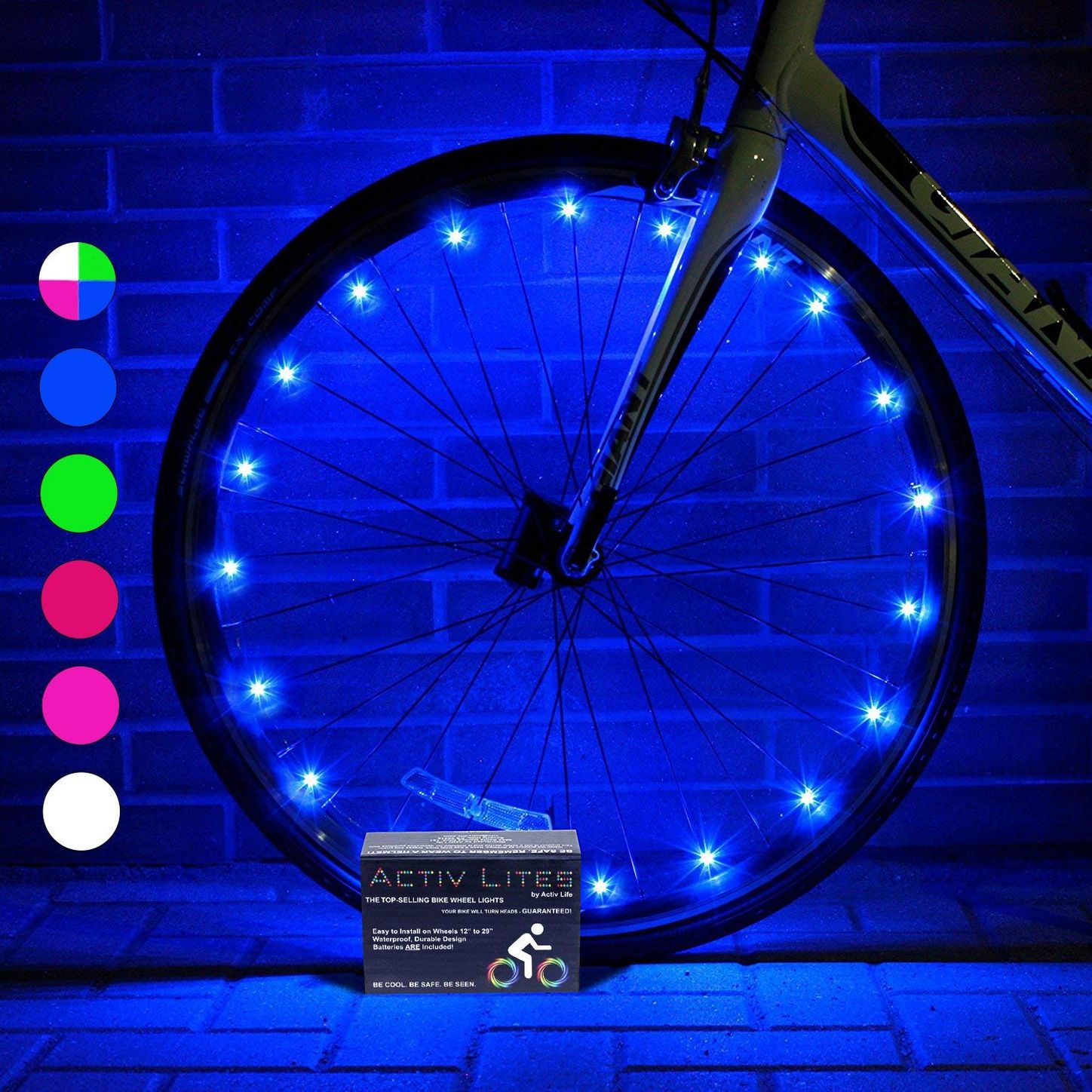 Rechargeable LED Bike Wheel Bicycle Lamp for Cycling Warning Lamp 