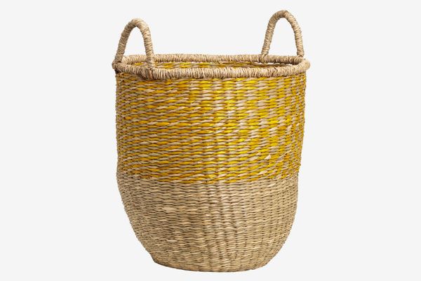 Unique Toilet Paper Basket Woven from Seagrass Bathroom Organiser Basket for Surfaces and Cupboards mDesign Bathroom Storage Basket Natural