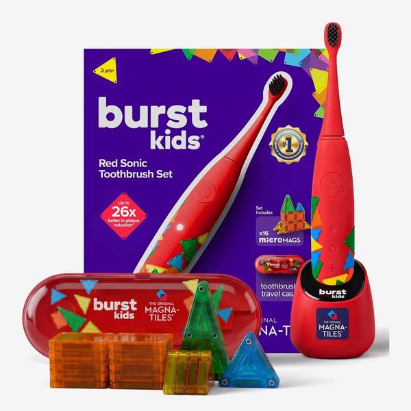 MAGNA-TILES x Burst Kids Electric Toothbrush Set
