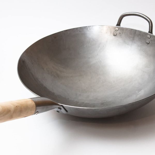 Hand Hammered Carbon-Steel Pow Wok