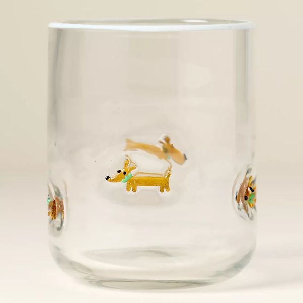 Anthropologie Dog Icon Juice Glass