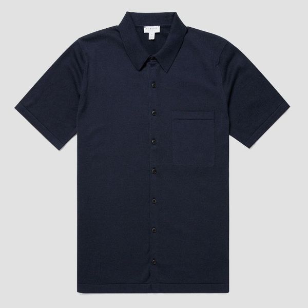 Sunspel Sea Island Cotton Knit Shirt