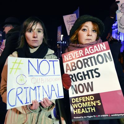 Pro-choice activists in Ireland.