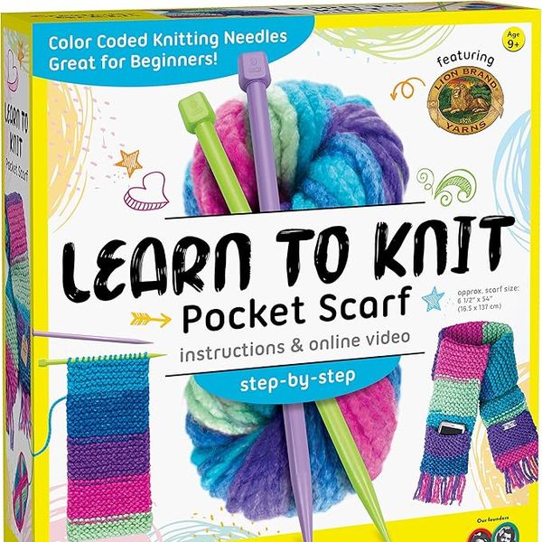 Creativity for Kids Learn to Knit Pocket Scarf