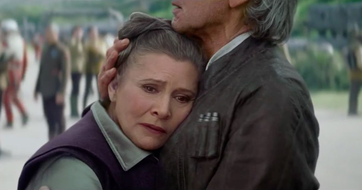 據報導，嘉莉·費舍爾（Carrie Fisher）包裹了工作星球大戰：第七集在她去世之前