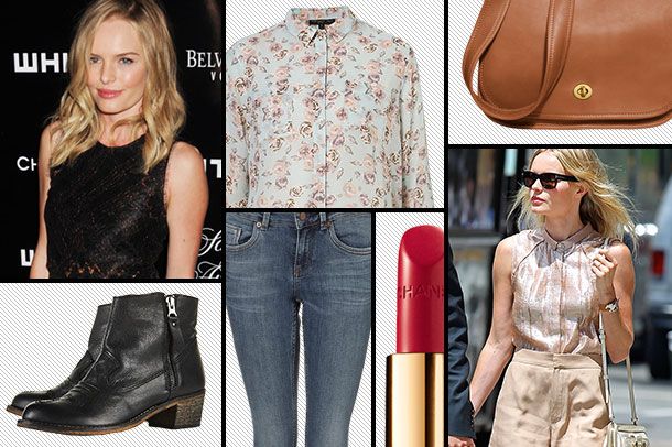 Capsule Wardrobe: Kate Bosworth Fancies Red Lips, Ankle Boots, and a Good  Blouse