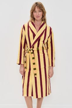 Dusen Dusen Stripe Bathrobe - Ginkgo