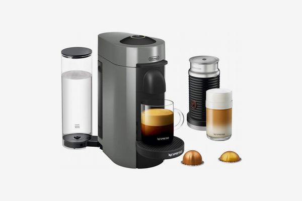 Nespresso VertuoPlus Coffee and Espresso Maker Bundle with Aeroccino Milk Frother by De’Longhi