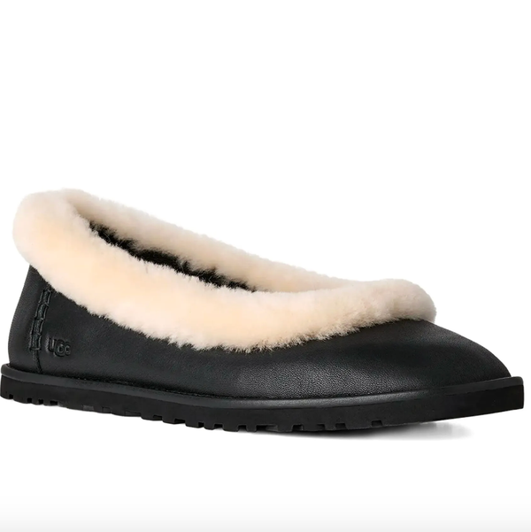Ugg Fur Trim Ballerina Shoes
