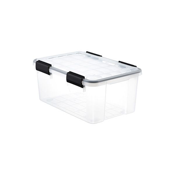 2-Piece Clear Stackable Storage Bins, Large in 2023  Closet storage bins,  Stackable storage bins, Storage bins organization