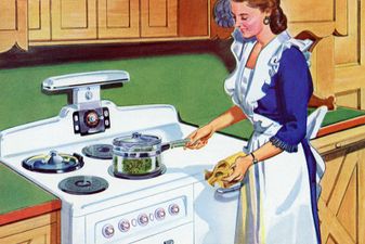 Housewife Cooking Peas