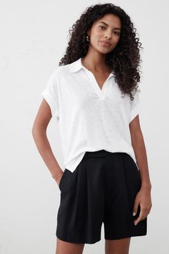 Banana Republic Factory Linen-Blend Johnny Collar Shirt
